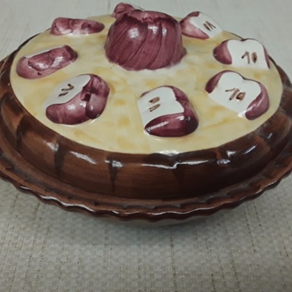 Apple Pie Food Dish Container Vintage Fall - Picture 4 of 6